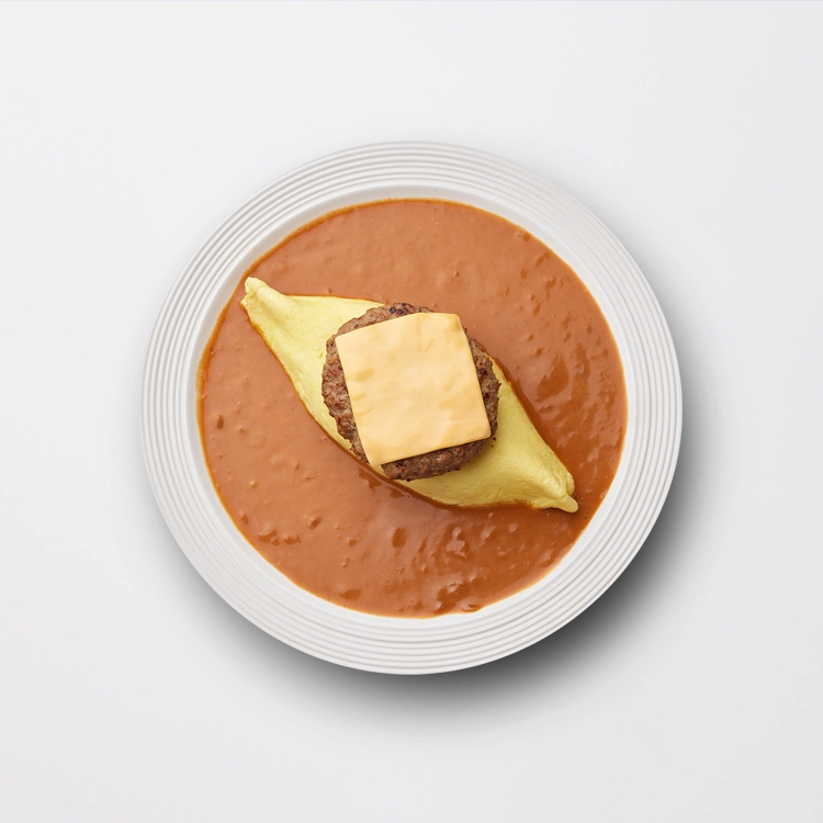 치즈 함박 오므라이스